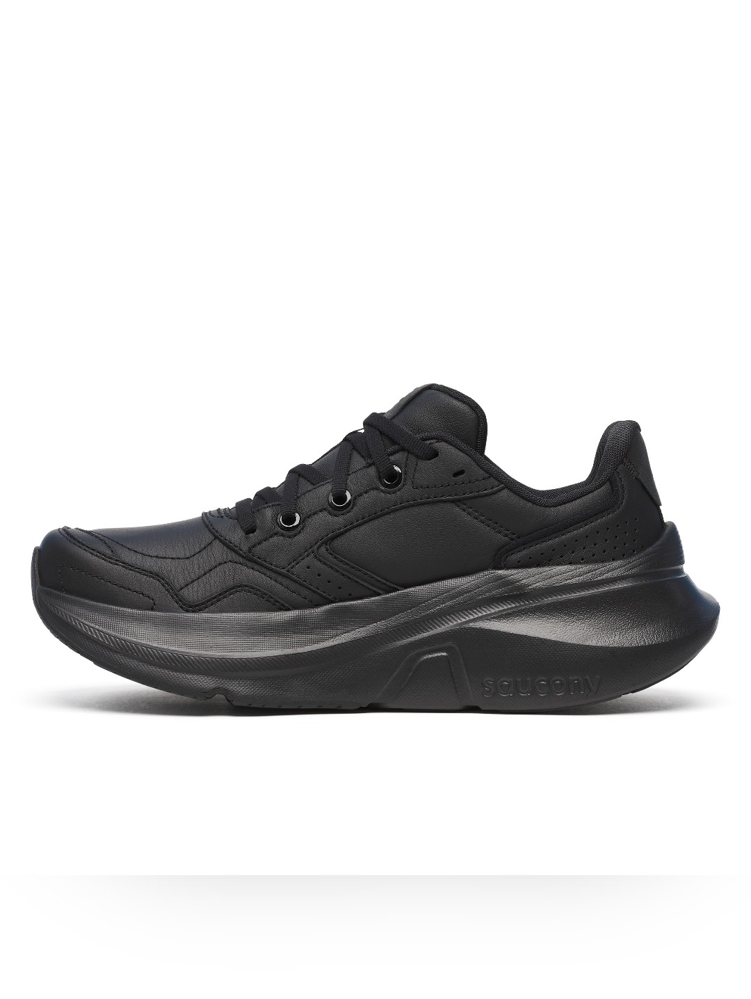 Saucony Women's Guide Metro Le Run Walk Cushion Sneaker, All Black, 10